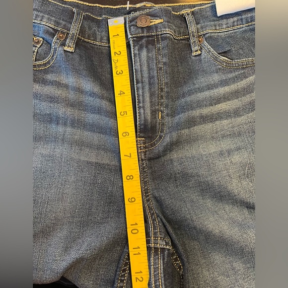 NWT Calvin Klein Jeans High Rise Denim Shorts Stretch Size 30 Blue - Picture 4 of 8